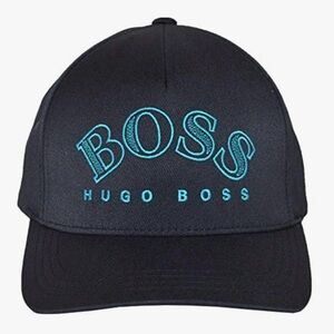 Boss Black Cap with Blue Embroidery LIKE NEW. One size.
